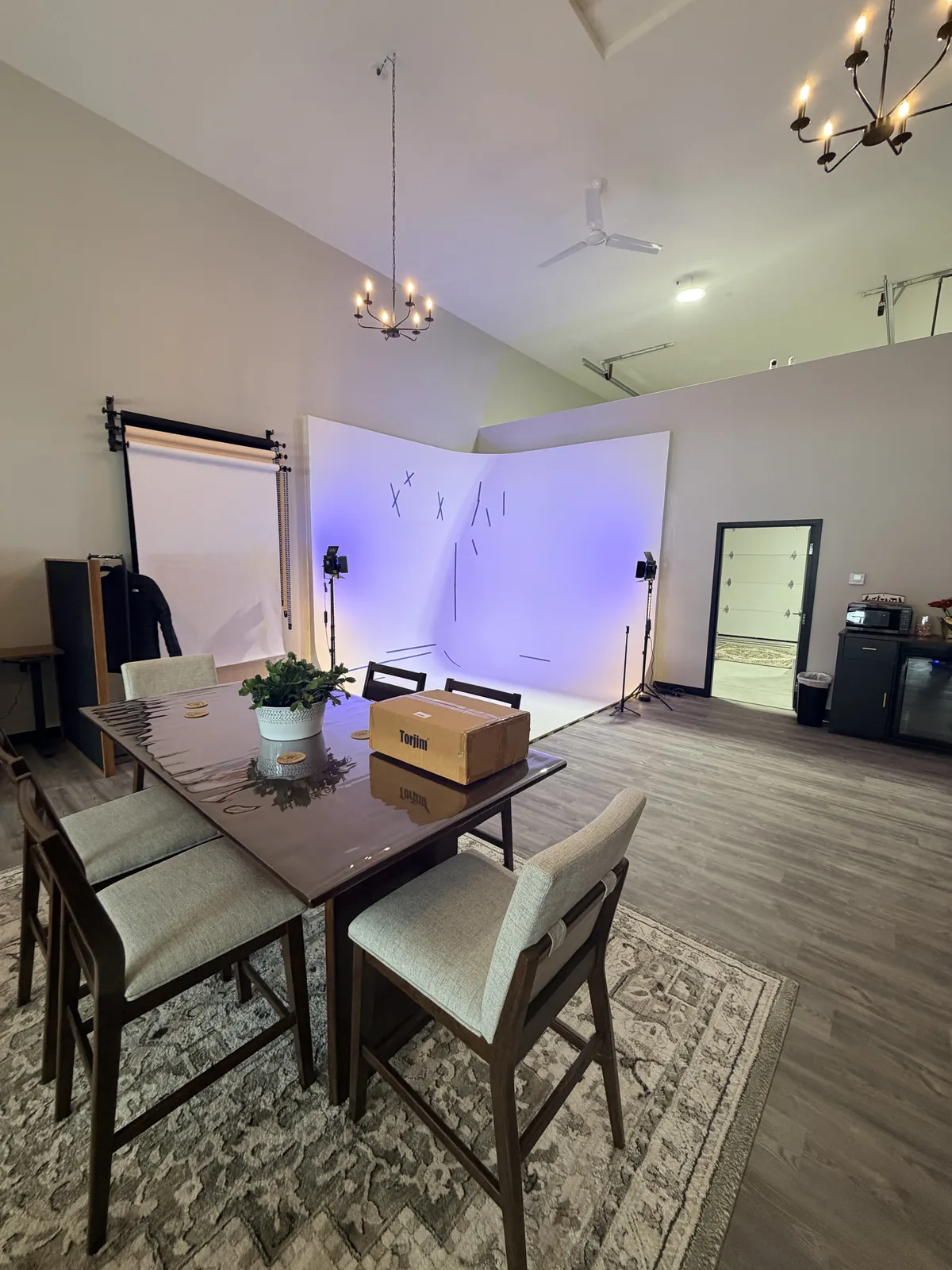 Professional photography backdrop at Salt & Light Coffee