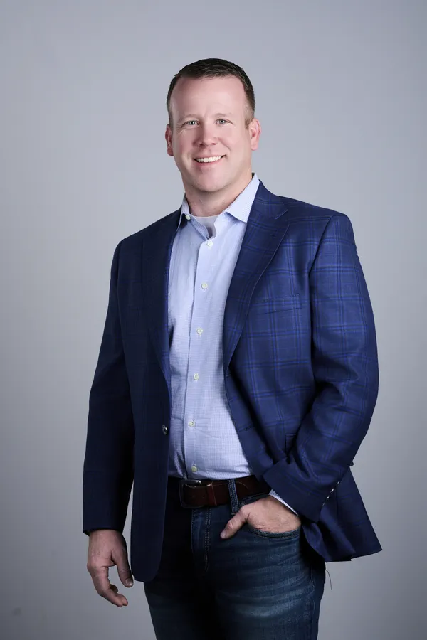 Studio business headshot for marketing materials