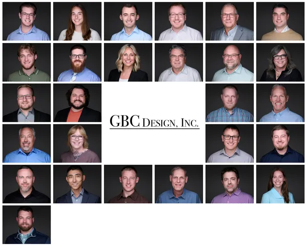 Office team composite headshot for company website